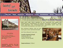 Tablet Screenshot of gasthof-zur-eintracht.de